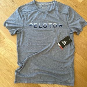 Solfire x Peloton Men’s Tech Tee TShirt SMALL Heather grey NEW W/TAGS